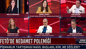 FETO KONUSUNDA ŞENOL SUNAT İLE CEM KÜÇÜK ARASINDA PİŞMANLIK TARTIŞMASI YAŞANDI