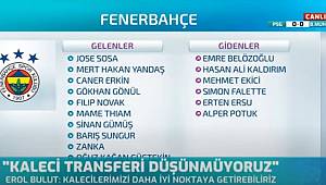 İŞTE FENERBAHÇE'DE GİDENLER VE GELENLER TABLOSU 