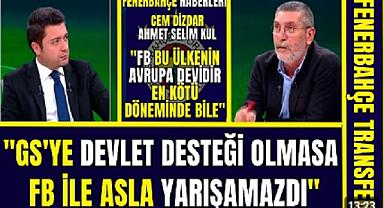 CEM DİZDAR GALATASARAY'A DEVLET DESTEĞİ OLMASA FENERBAHÇE İLE YARIŞAMAZ DEDİ