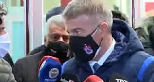 TRABZONSPOR BAŞKANI AHMET AĞAOĞLU YENİLGİYİ HAKEMLERE BAĞLADI 