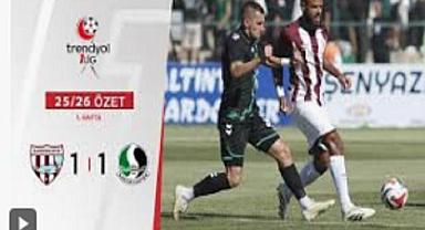 BANDIRMASPOR – 1 – SAKARYASPOR – 1 – ( MAÇ ÖZETİ ) 